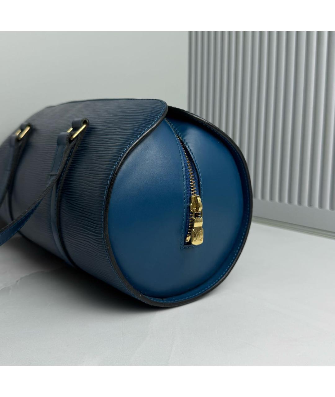 LOUIS VUITTON Синяя сумка через плечо из канвы, фото 6