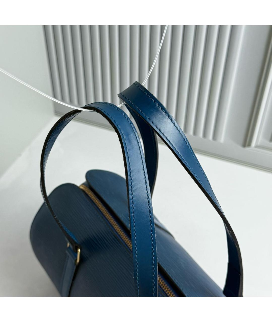 LOUIS VUITTON Синяя сумка через плечо из канвы, фото 4