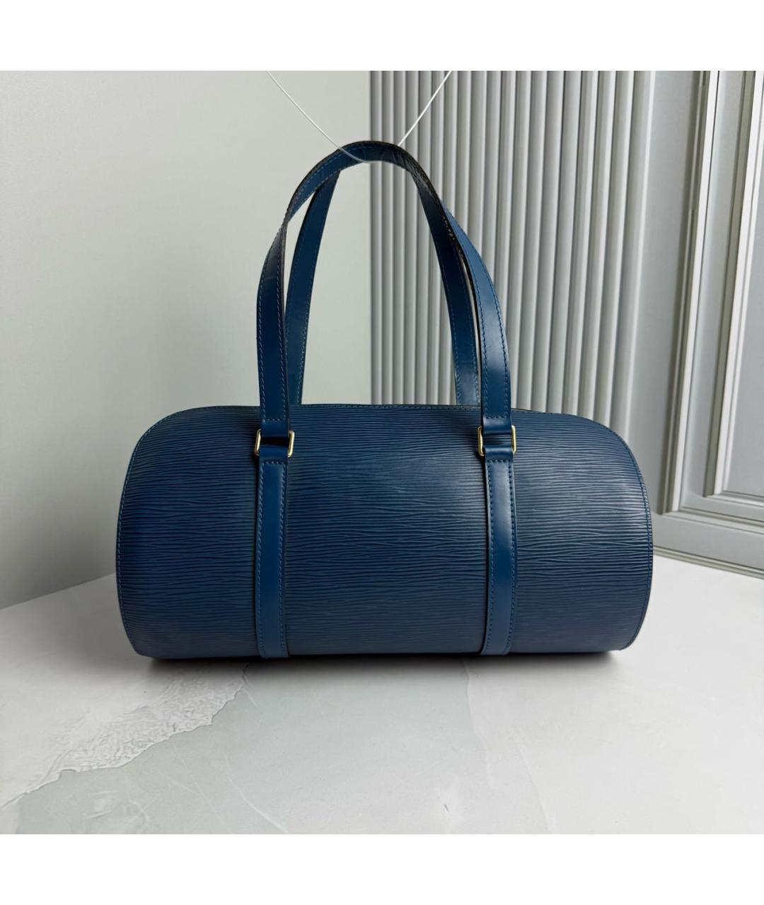 LOUIS VUITTON Синяя сумка через плечо из канвы, фото 2