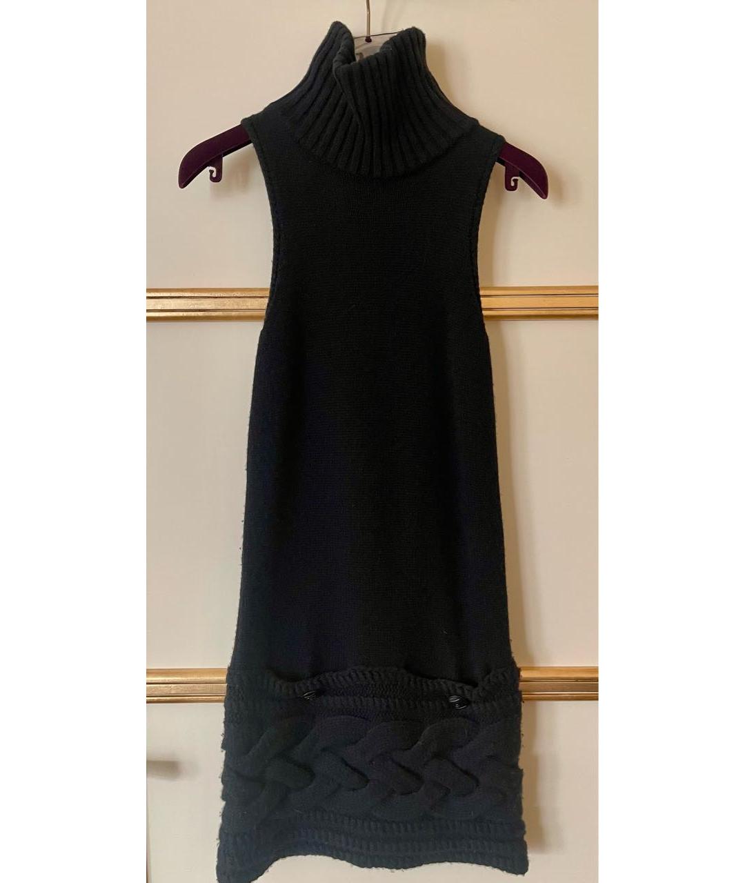 CHANEL Черное шерстяное платье, фото 3
