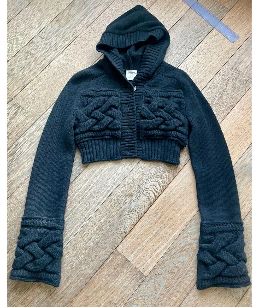 CHANEL Черное шерстяное платье, фото 4