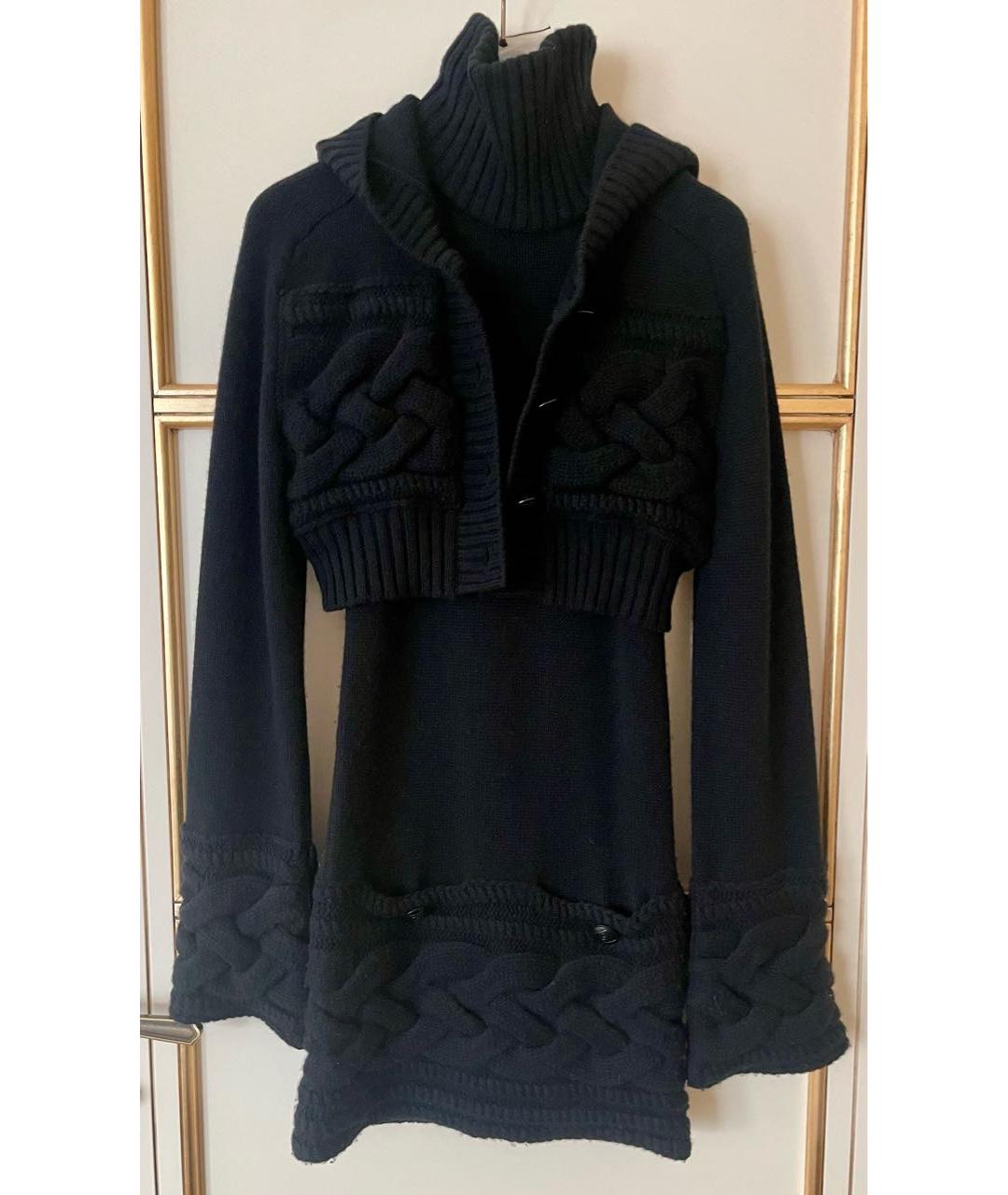 CHANEL Черное шерстяное платье, фото 7