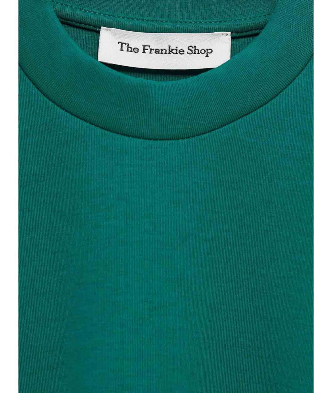 THE FRANKIE SHOP Зеленая полиэстеровая футболка, фото 2