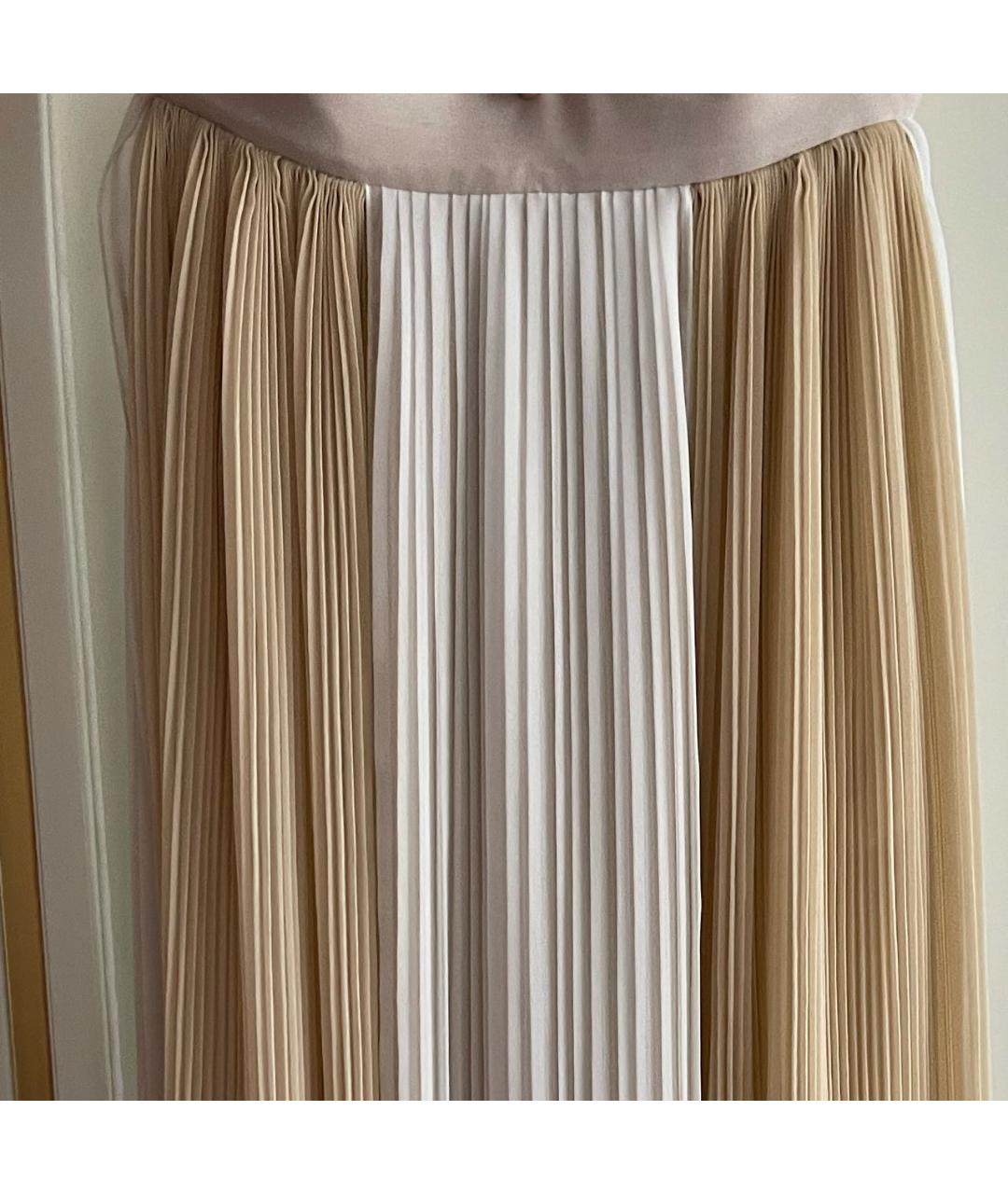 CHLOE Бежевая шелковая юбка макси, фото 3