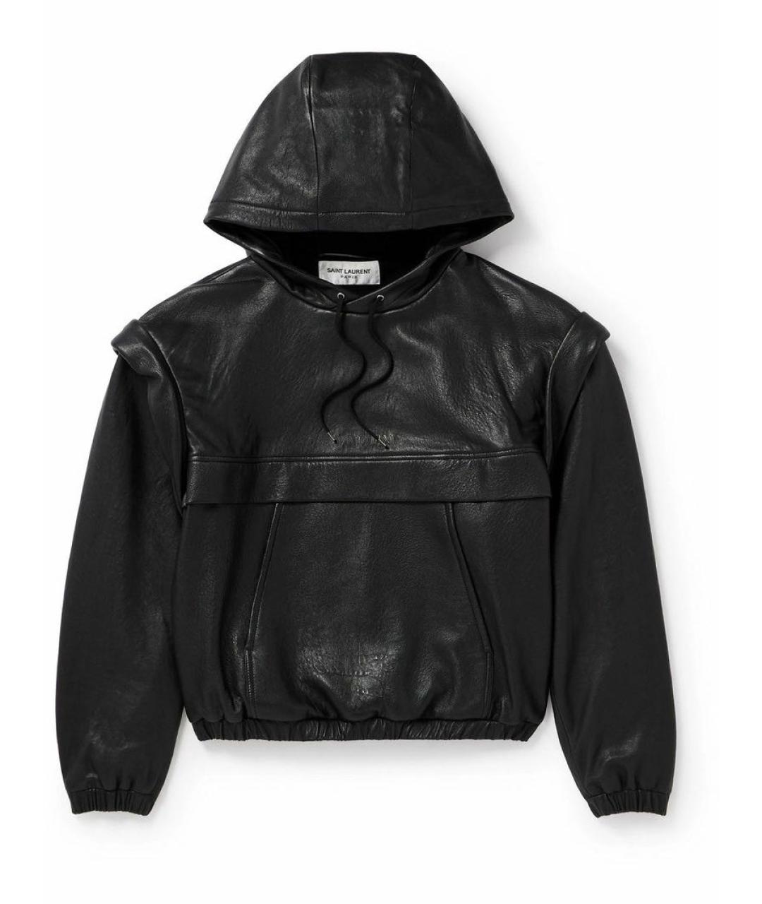 SAINT LAURENT Черная кожаная куртка, фото 1