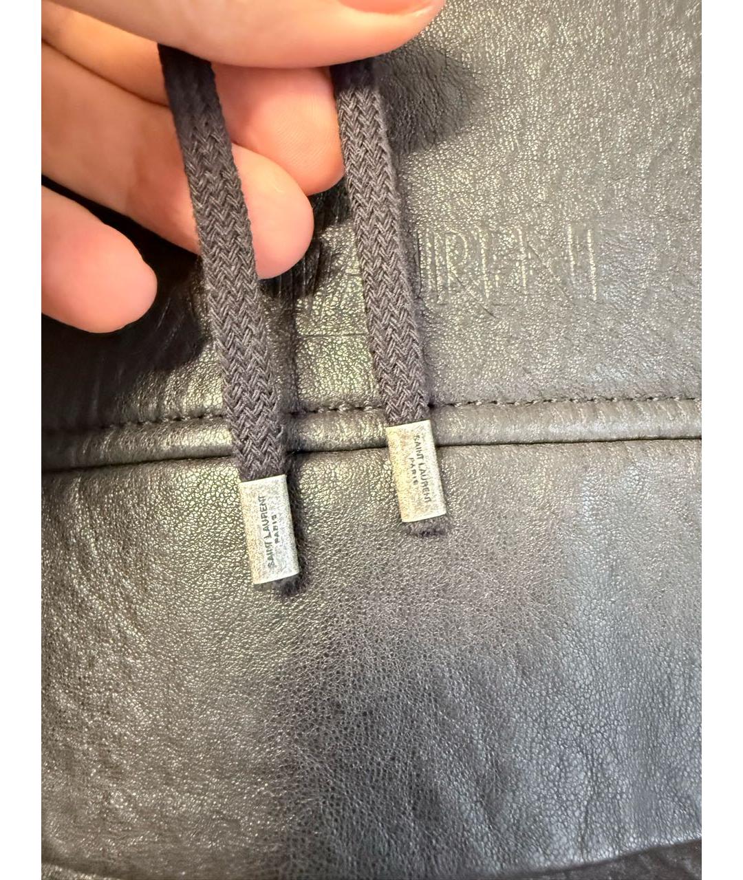 SAINT LAURENT Черная кожаная куртка, фото 5