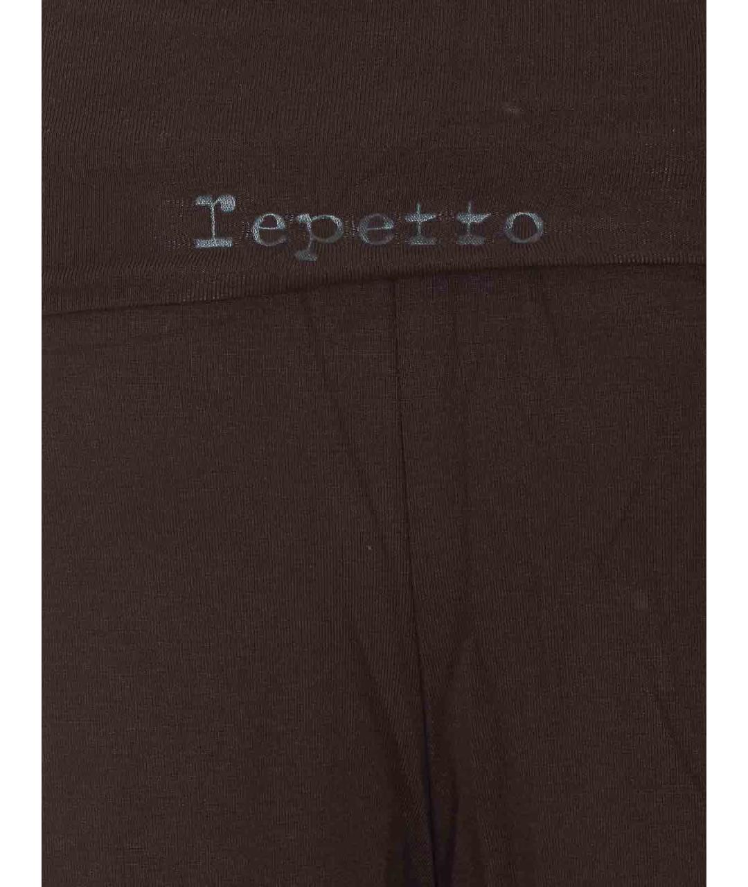 REPETTO Коричневые вискозные прямые брюки, фото 3