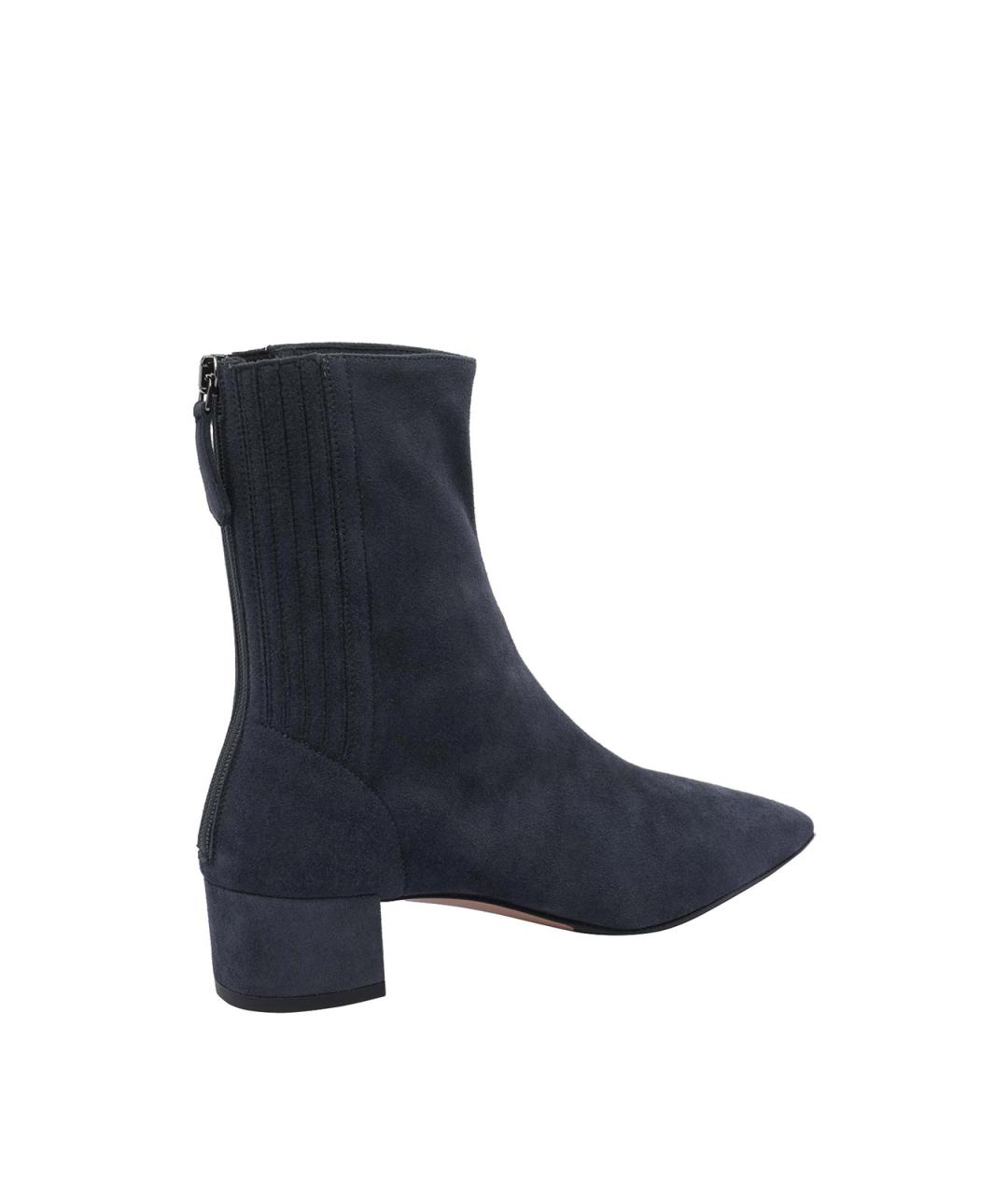 AQUAZZURA Синие замшевые ботильоны, фото 3
