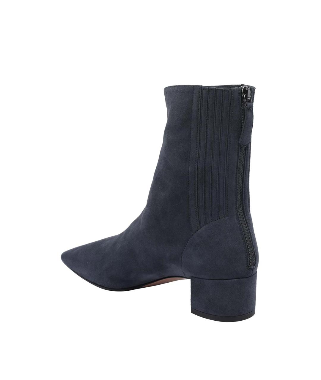 AQUAZZURA Синие замшевые ботильоны, фото 4