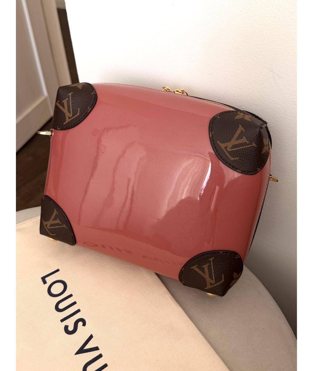 LOUIS VUITTON Розовая сумка через плечо из лакированной кожи, фото 3
