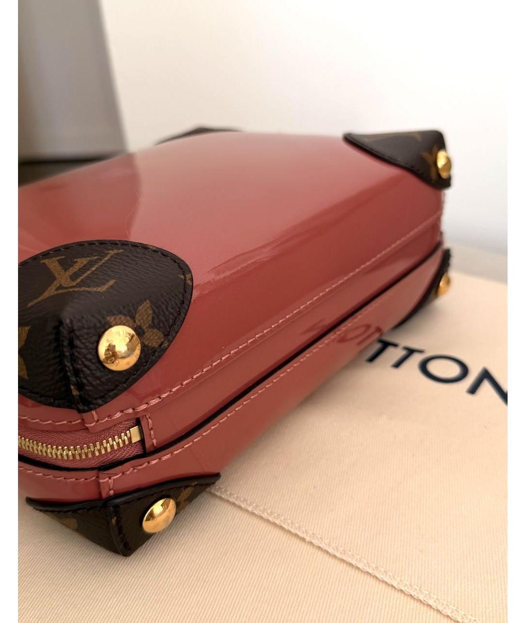LOUIS VUITTON Розовая сумка через плечо из лакированной кожи, фото 6