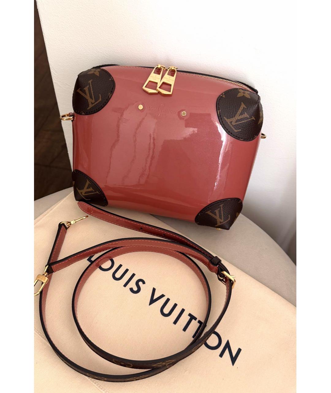 LOUIS VUITTON Розовая сумка через плечо из лакированной кожи, фото 5