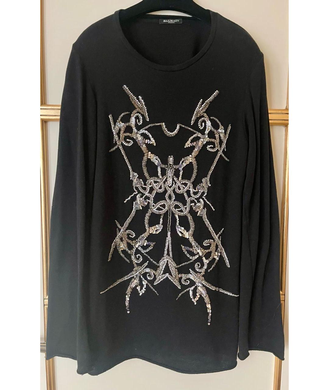 BALMAIN Черное хлопковое платье, фото 4