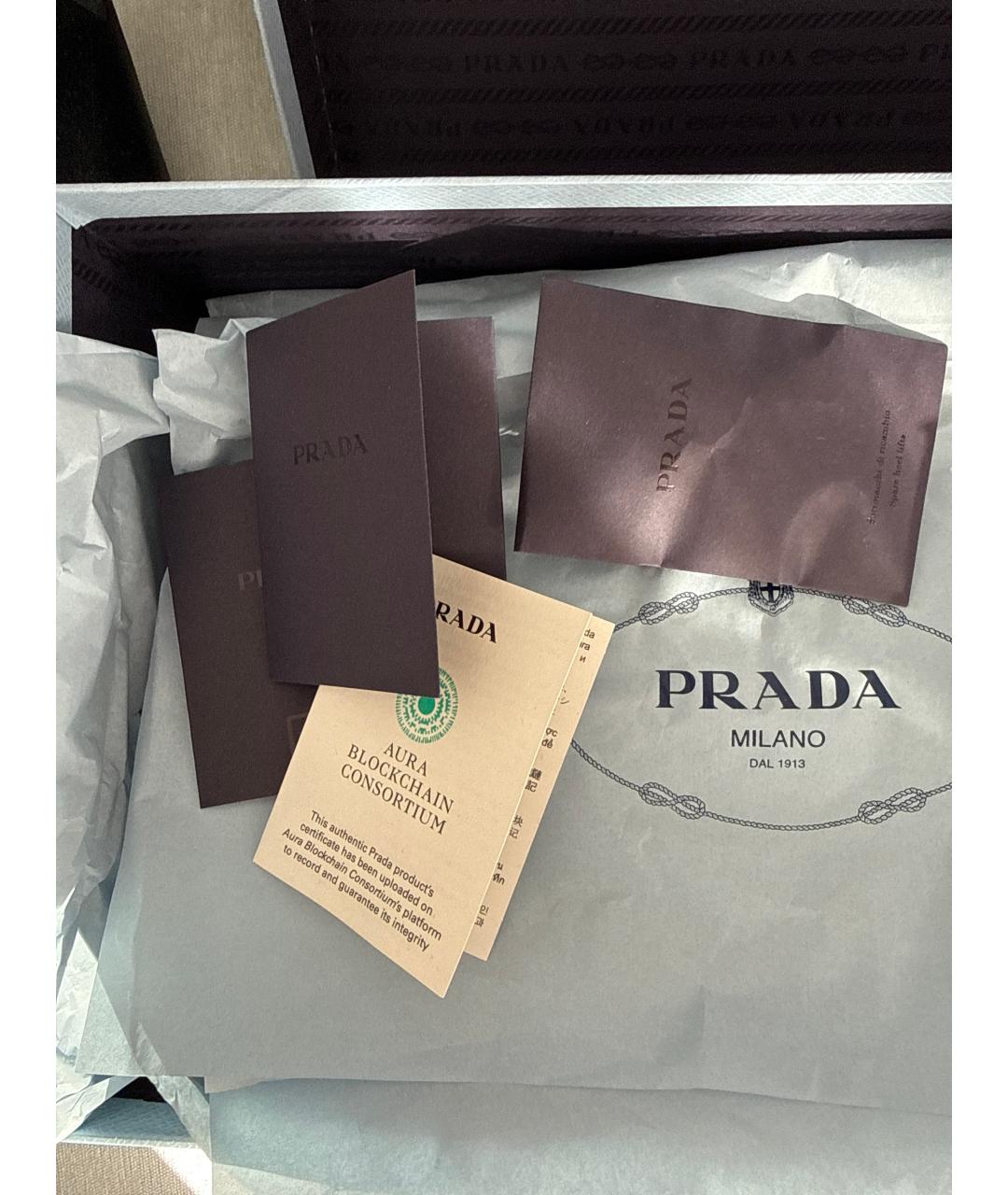 PRADA Черные кожаные туфли, фото 8