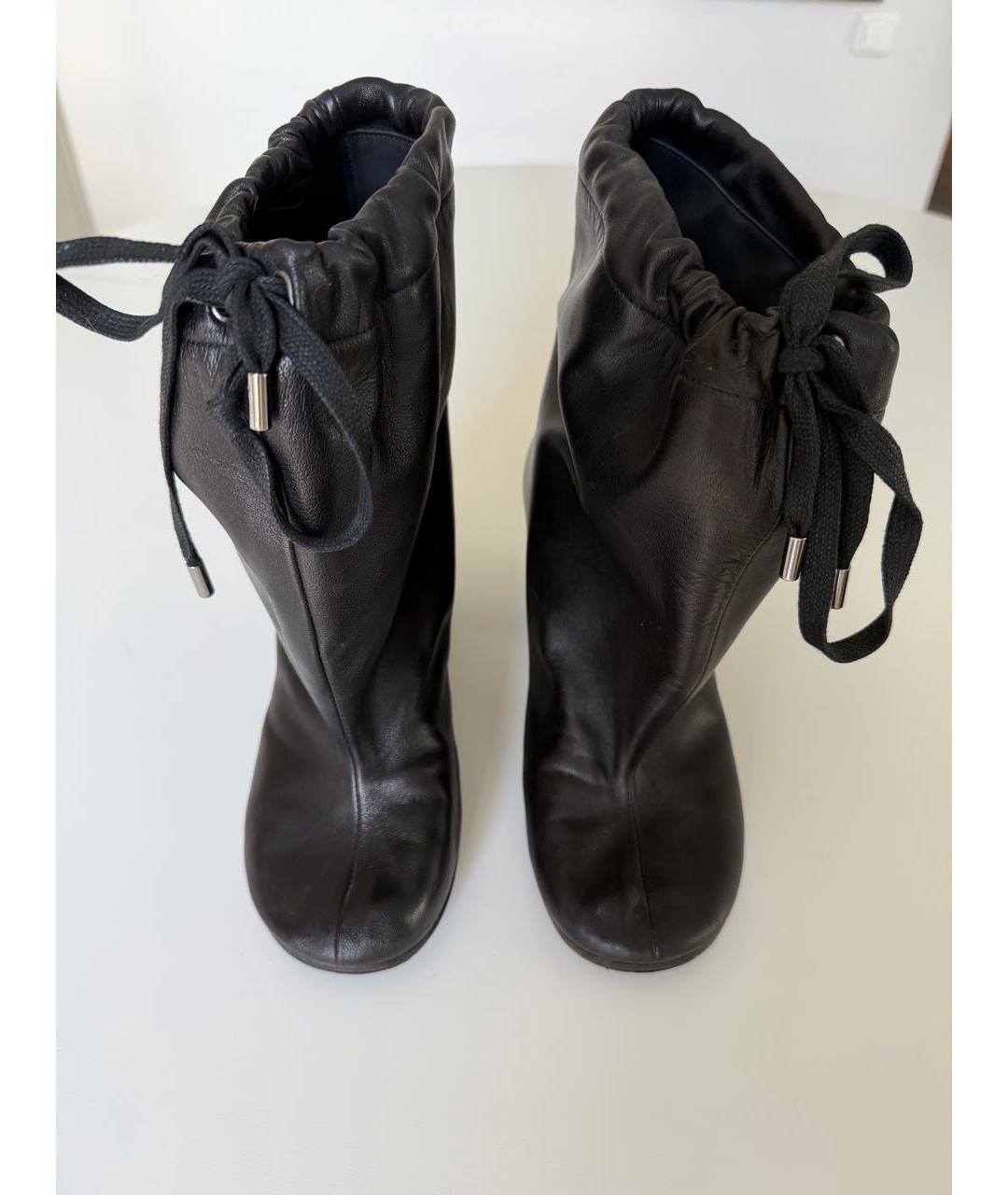 MAISON MARGIELA Черные кожаные ботильоны, фото 2