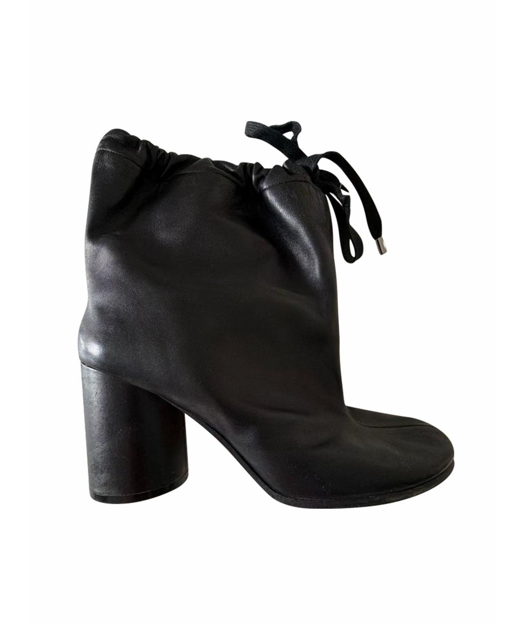 MAISON MARGIELA Черные кожаные ботильоны, фото 1