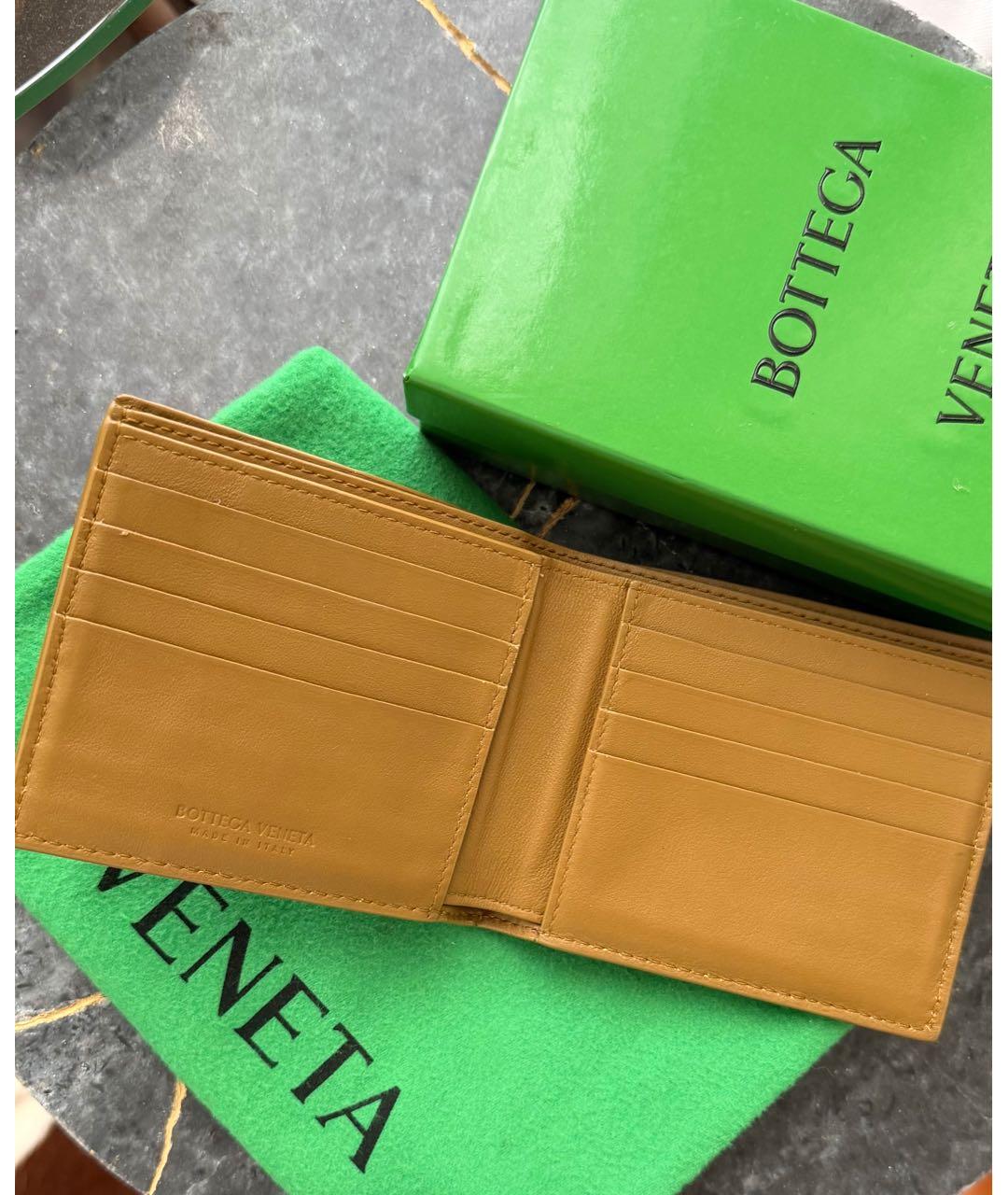 BOTTEGA VENETA Коричневый кожаный кошелек, фото 4