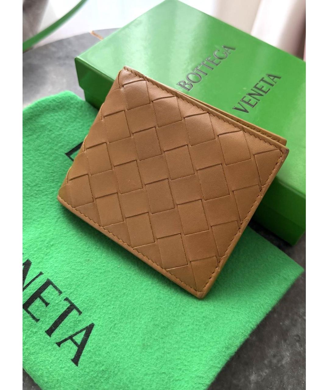 BOTTEGA VENETA Коричневый кожаный кошелек, фото 2