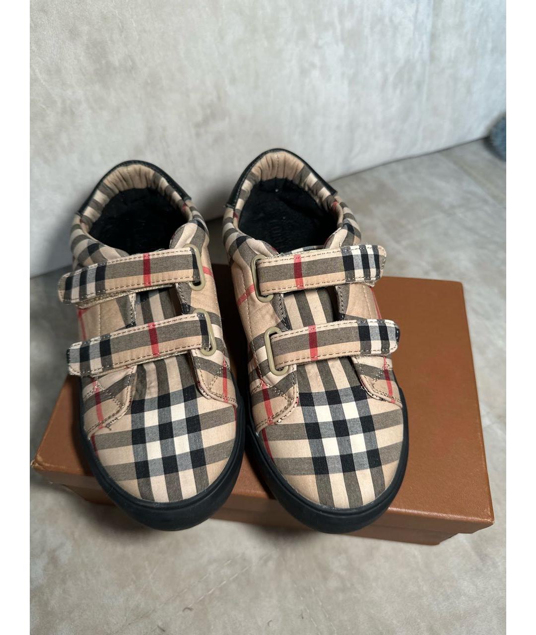 BURBERRY Мульти текстильные кеды, фото 3