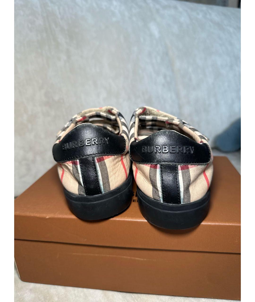 BURBERRY Мульти текстильные кеды, фото 4