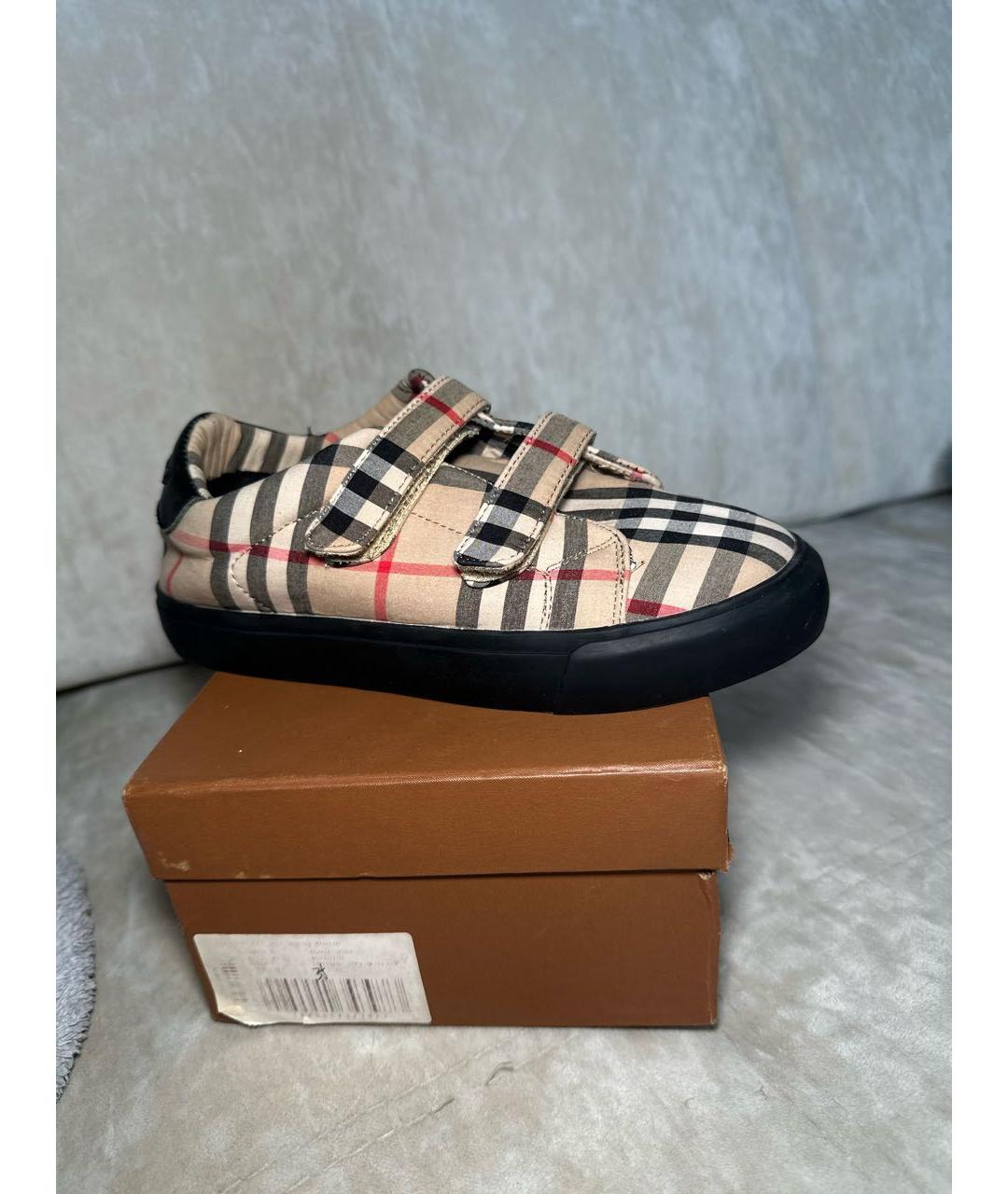 BURBERRY Мульти текстильные кеды, фото 5