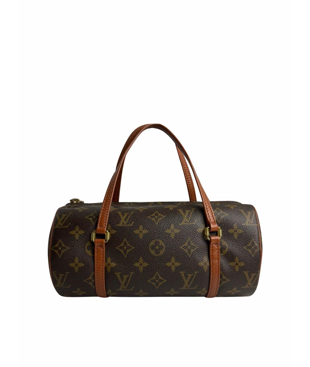 LOUIS VUITTON Коричневая сумка с короткими ручками из канвы, фото 1