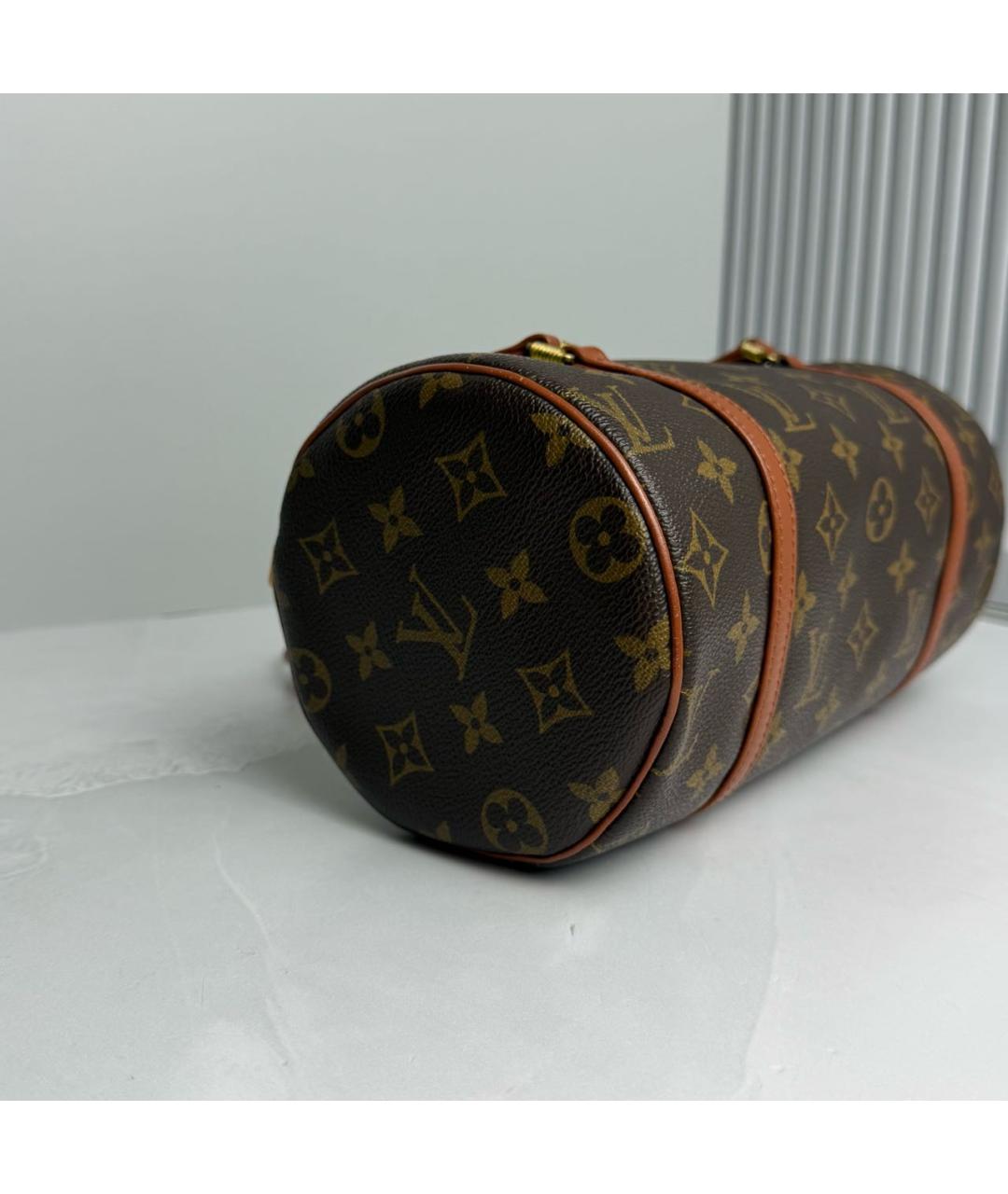 LOUIS VUITTON Коричневая сумка с короткими ручками из канвы, фото 6