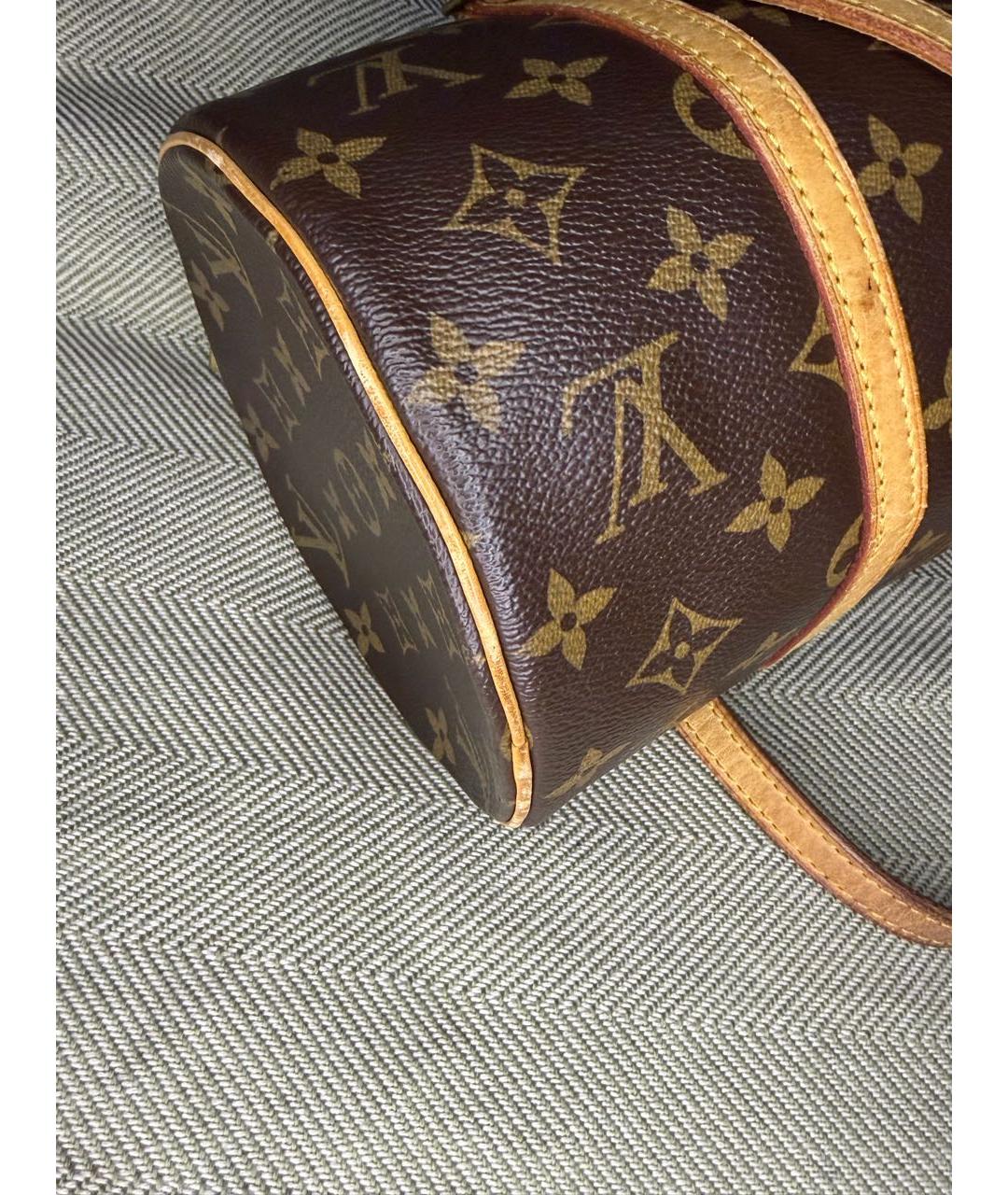 LOUIS VUITTON Коричневая сумка с короткими ручками из канвы, фото 8