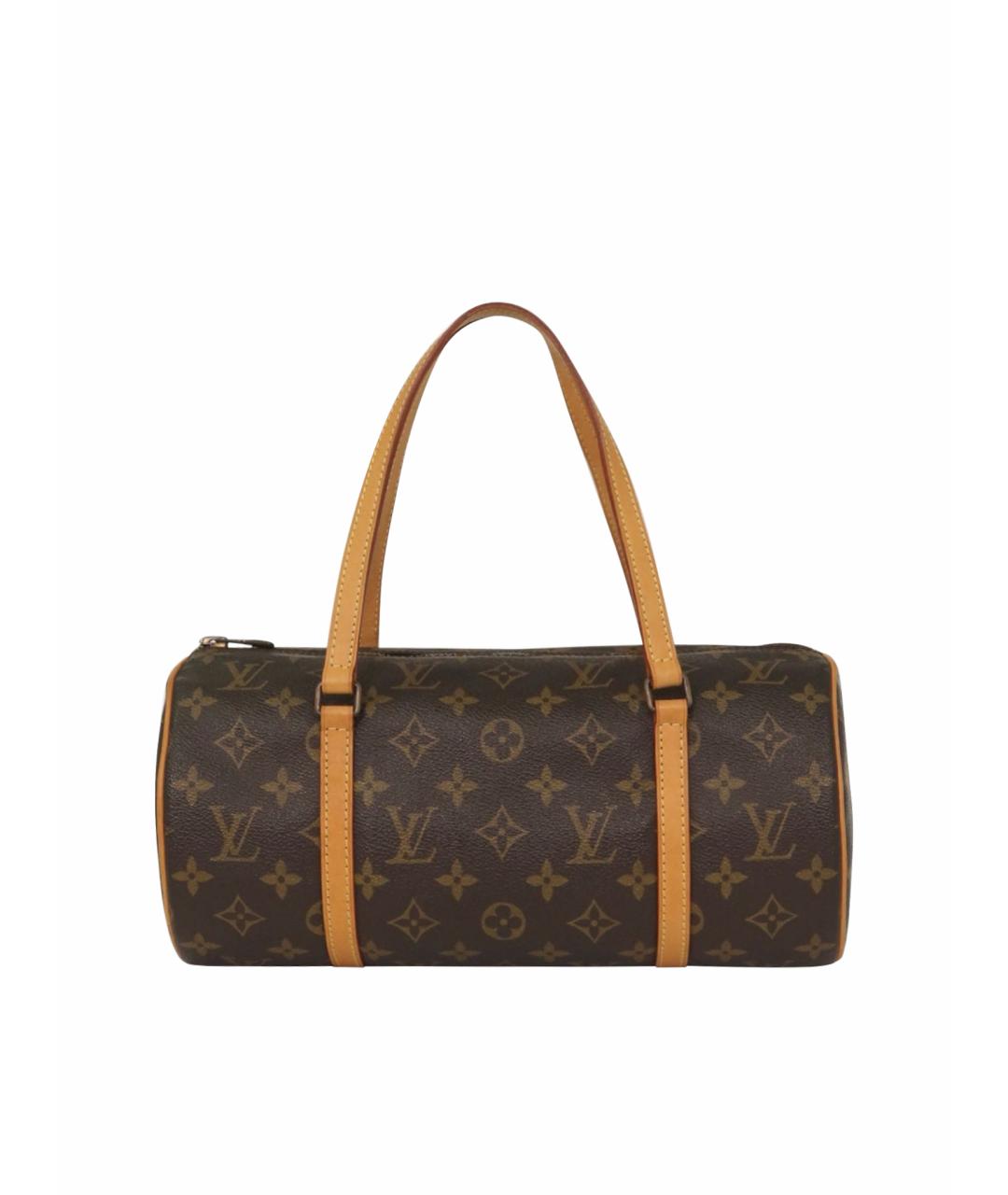 LOUIS VUITTON Коричневая сумка с короткими ручками из канвы, фото 1