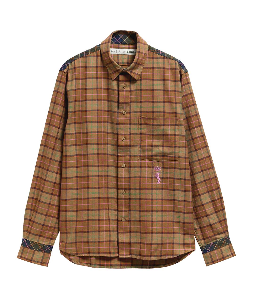 BARBOUR Коричневая хлопковая кэжуал рубашка, фото 1