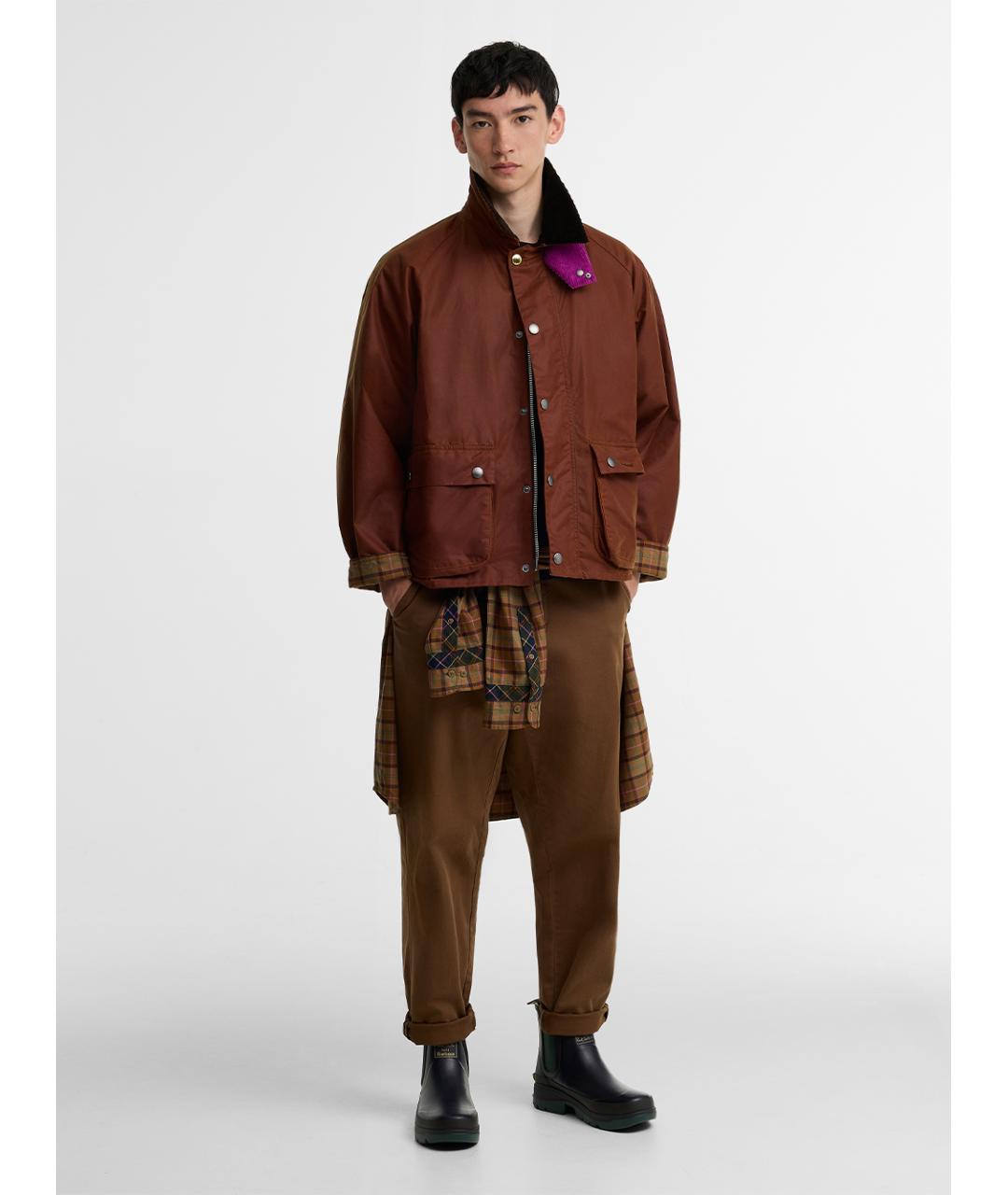 BARBOUR Бордовая хлопковая куртка, фото 3