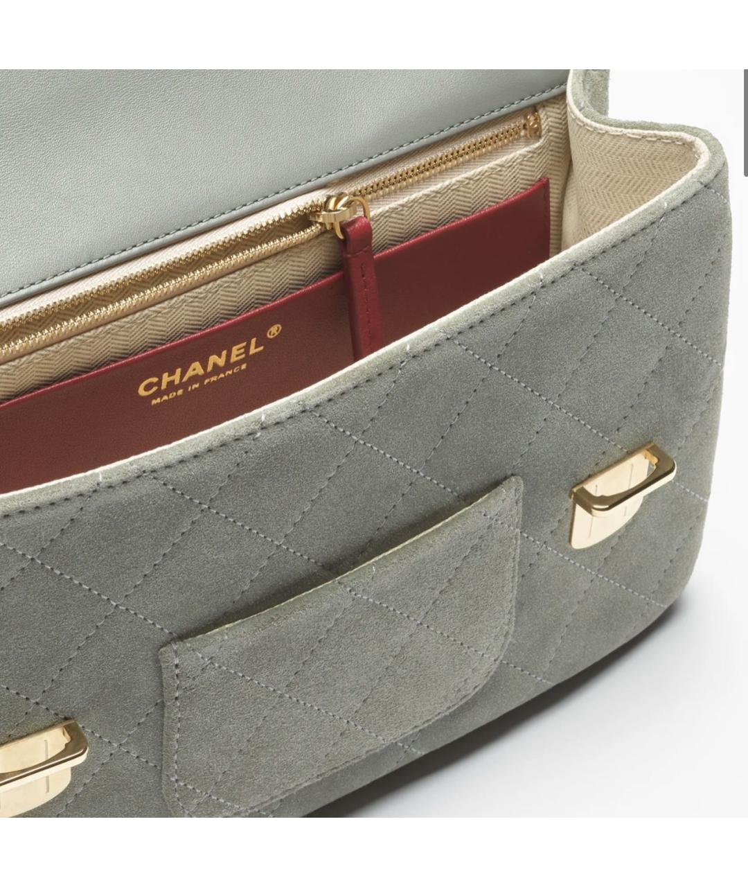 CHANEL Серый замшевый рюкзак, фото 5