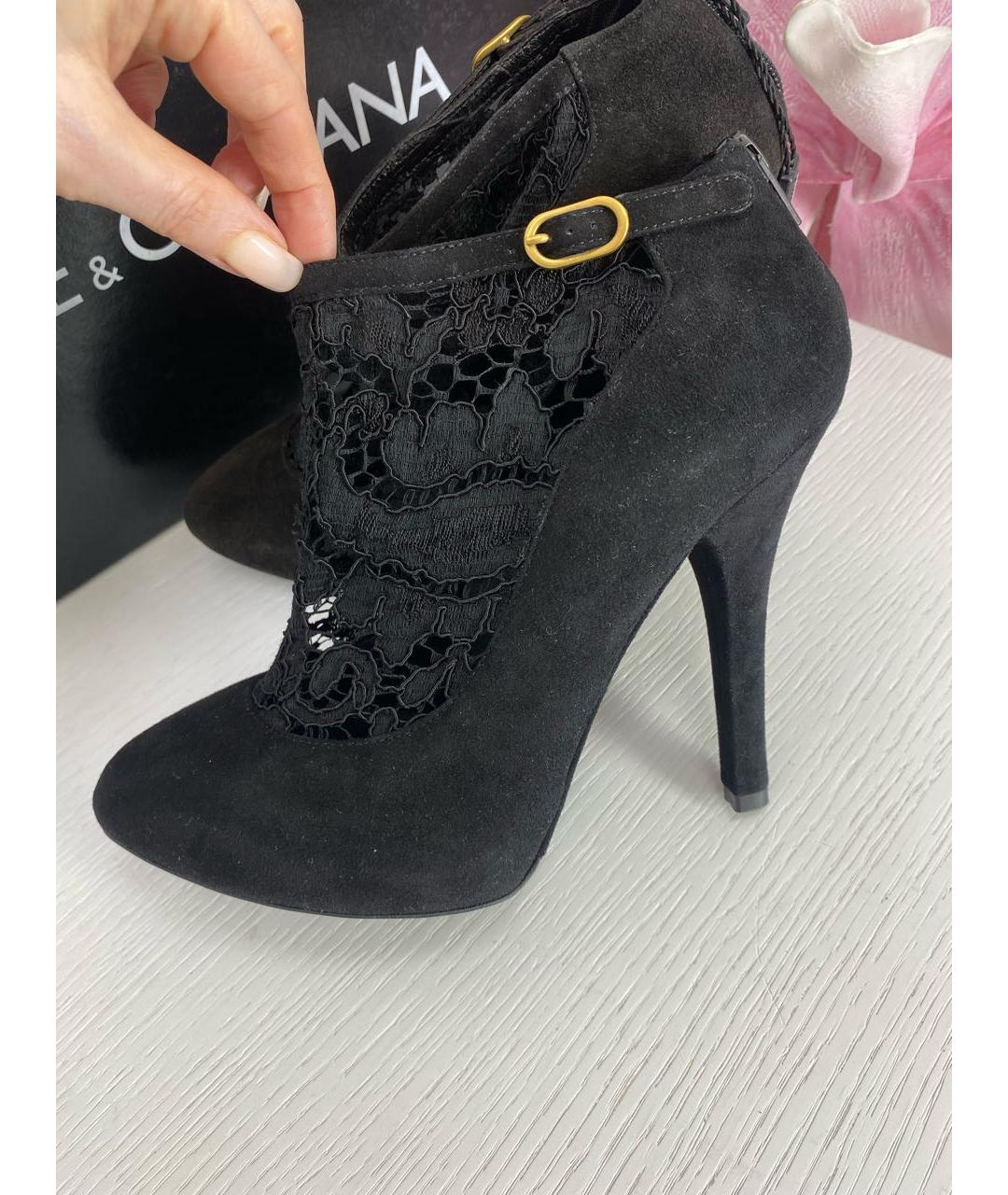 DOLCE&GABBANA Черные кожаные туфли, фото 3