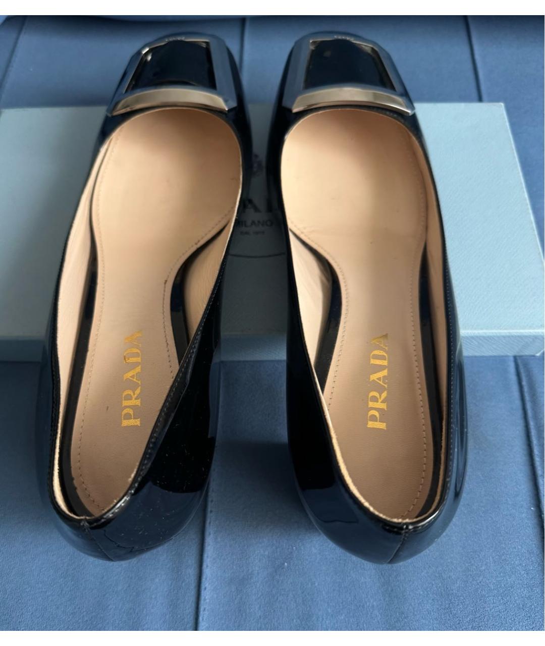 PRADA Черные туфли из лакированной кожи, фото 3
