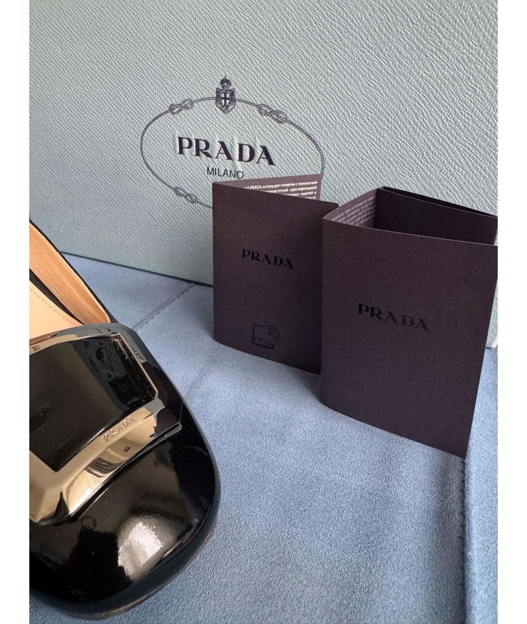PRADA Черные туфли из лакированной кожи, фото 8