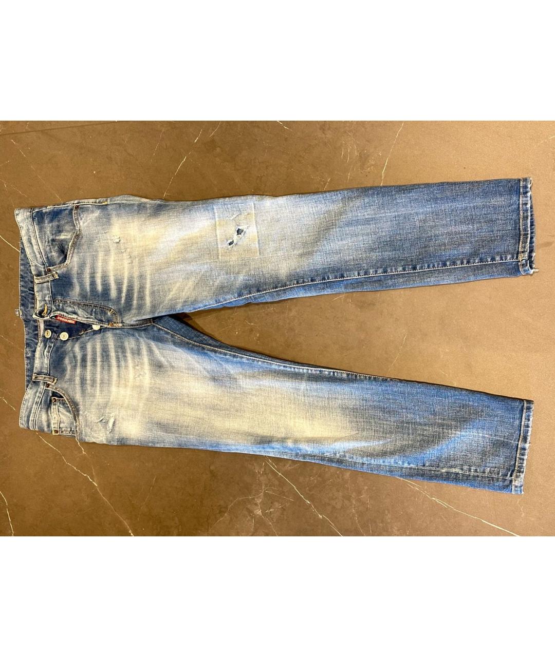 DSQUARED2 Синие прямые джинсы, фото 8