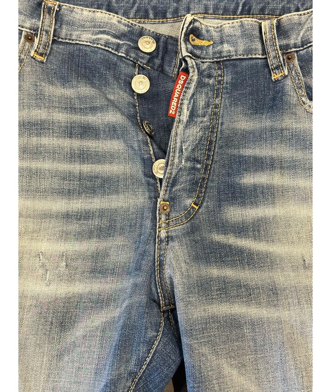 DSQUARED2 Синие прямые джинсы, фото 5