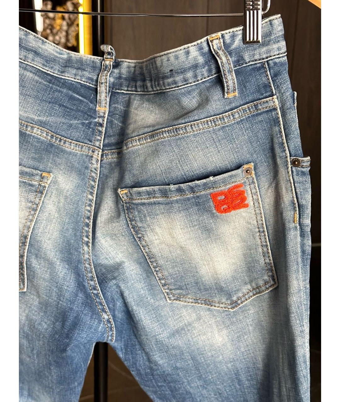 DSQUARED2 Синие прямые джинсы, фото 4