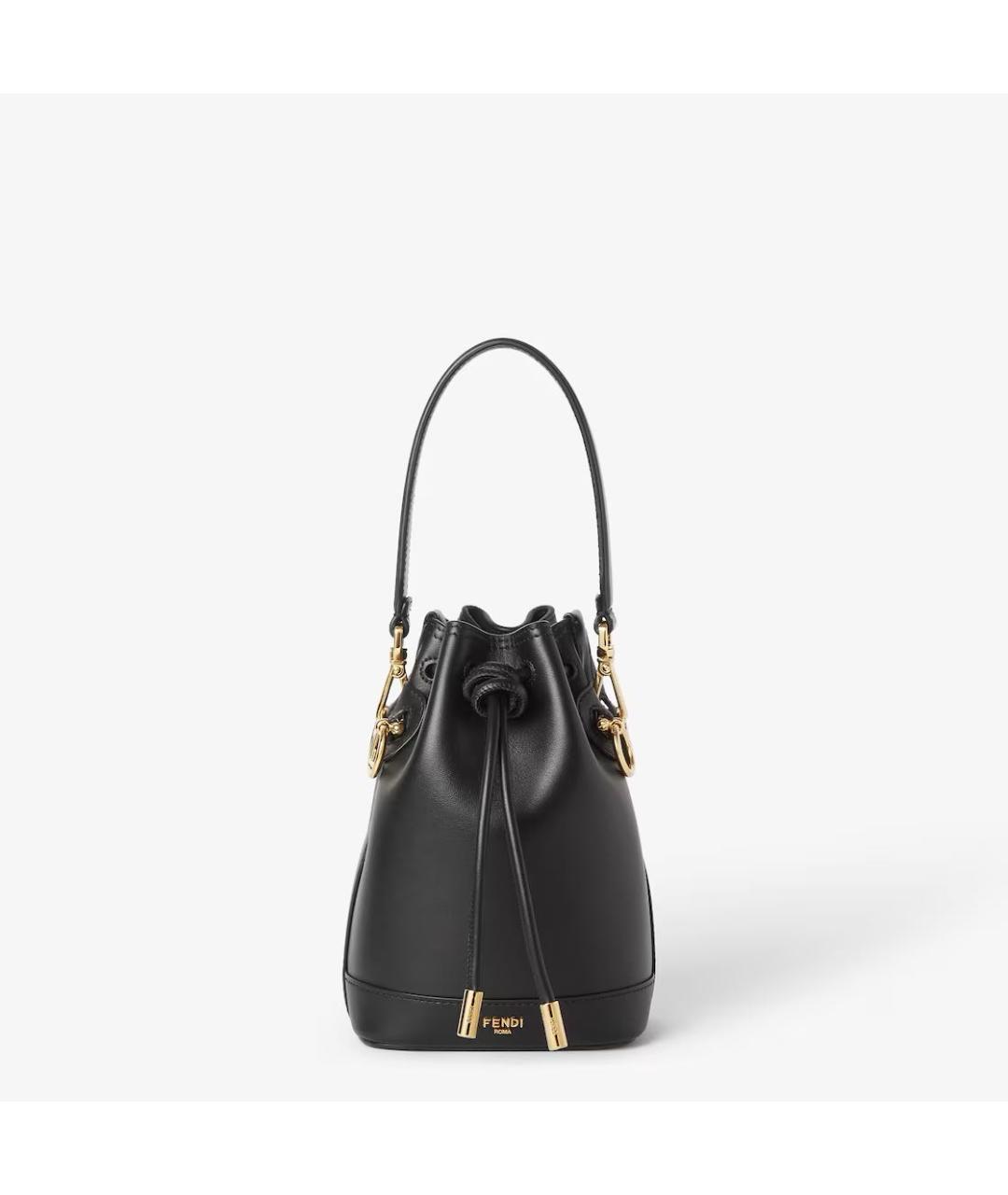 FENDI Черная кожаная сумка тоут, фото 5