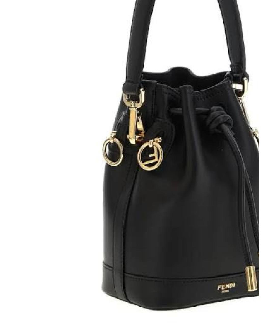 FENDI Черная кожаная сумка тоут, фото 3