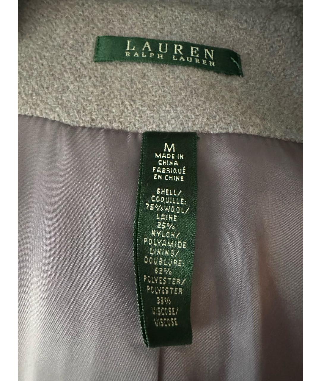 RALPH LAUREN Фиолетовое шерстяное пальто, фото 7