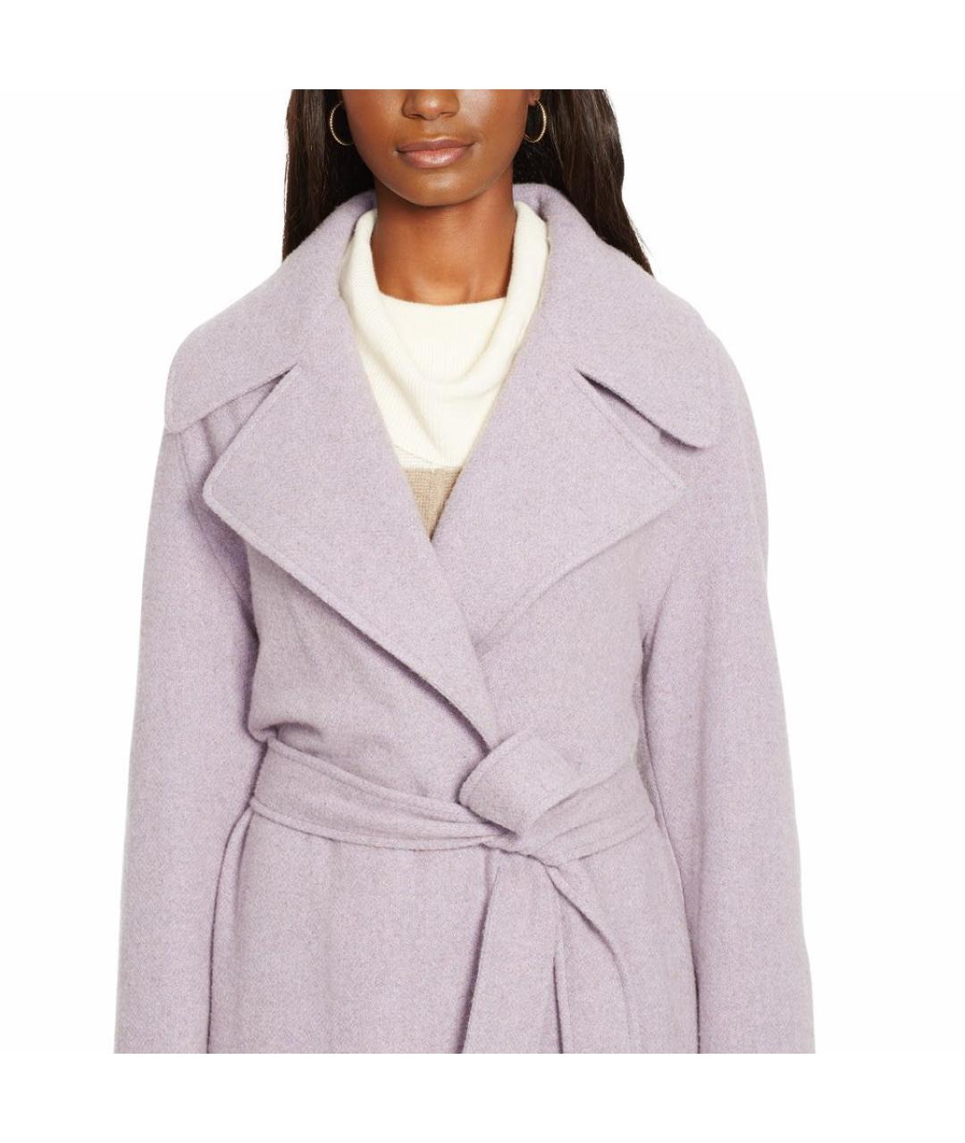 RALPH LAUREN Фиолетовое шерстяное пальто, фото 4