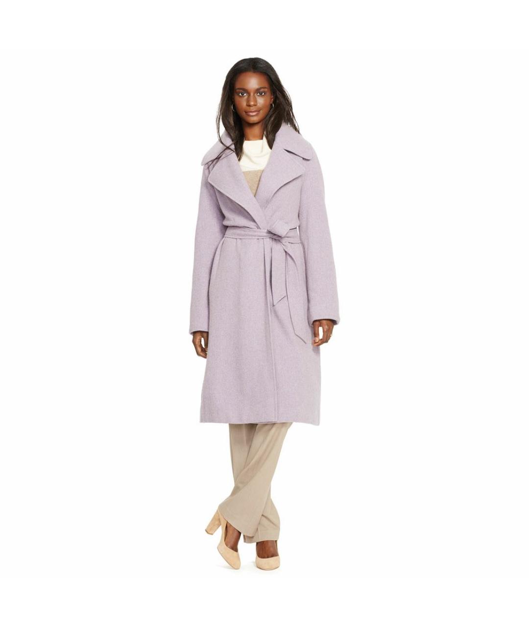 RALPH LAUREN Фиолетовое шерстяное пальто, фото 2
