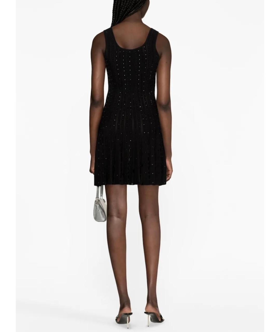 VERSACE Черное вискозное коктейльное платье, фото 5