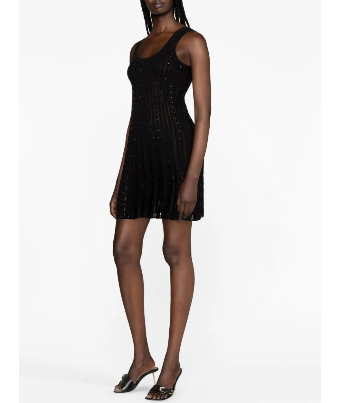 VERSACE Черное вискозное коктейльное платье, фото 4