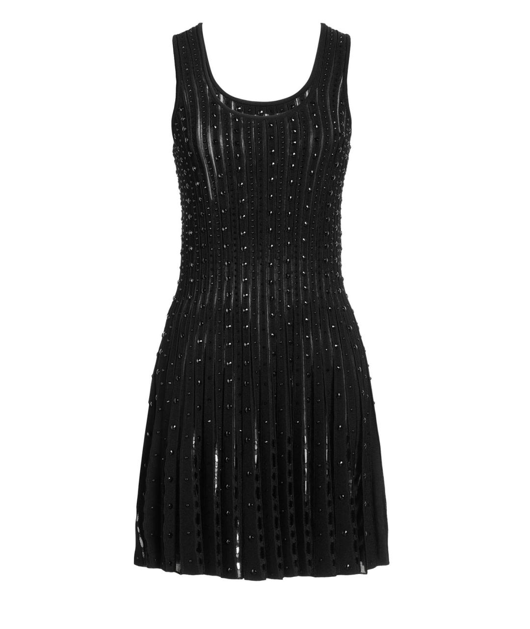 VERSACE Черное вискозное коктейльное платье, фото 1