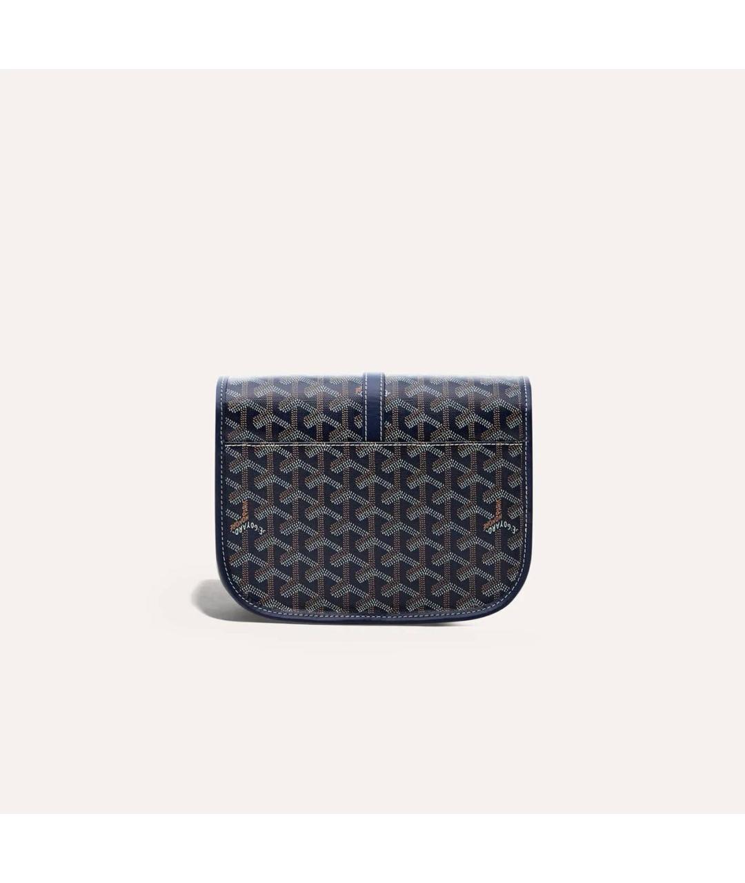 GOYARD Темно-синяя сумка на плечо из канвы, фото 5