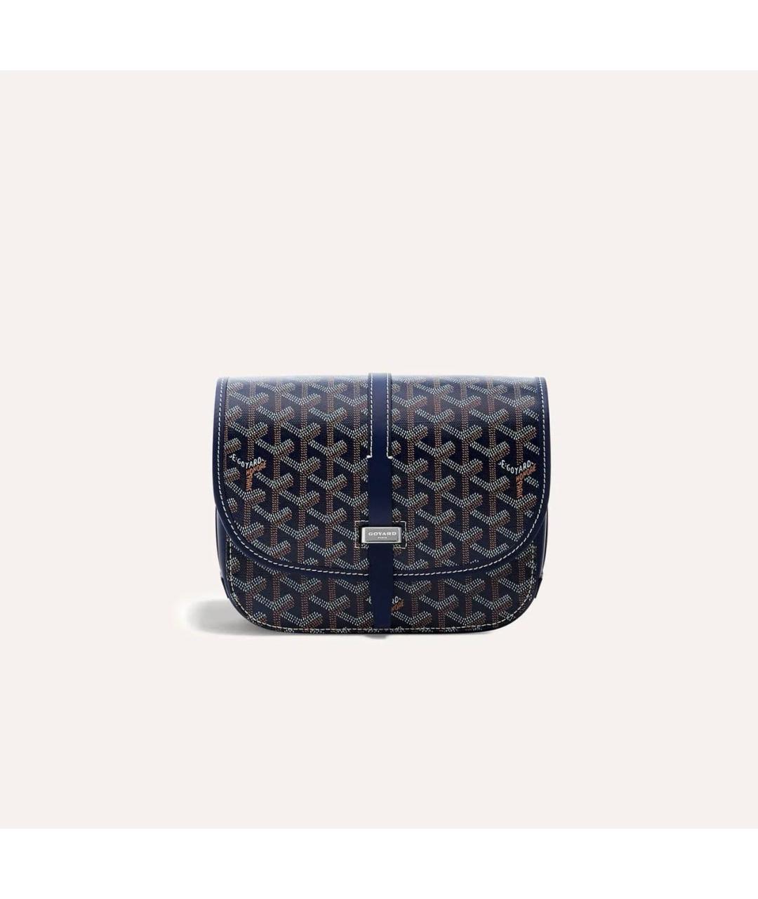 GOYARD Темно-синяя сумка на плечо из канвы, фото 6
