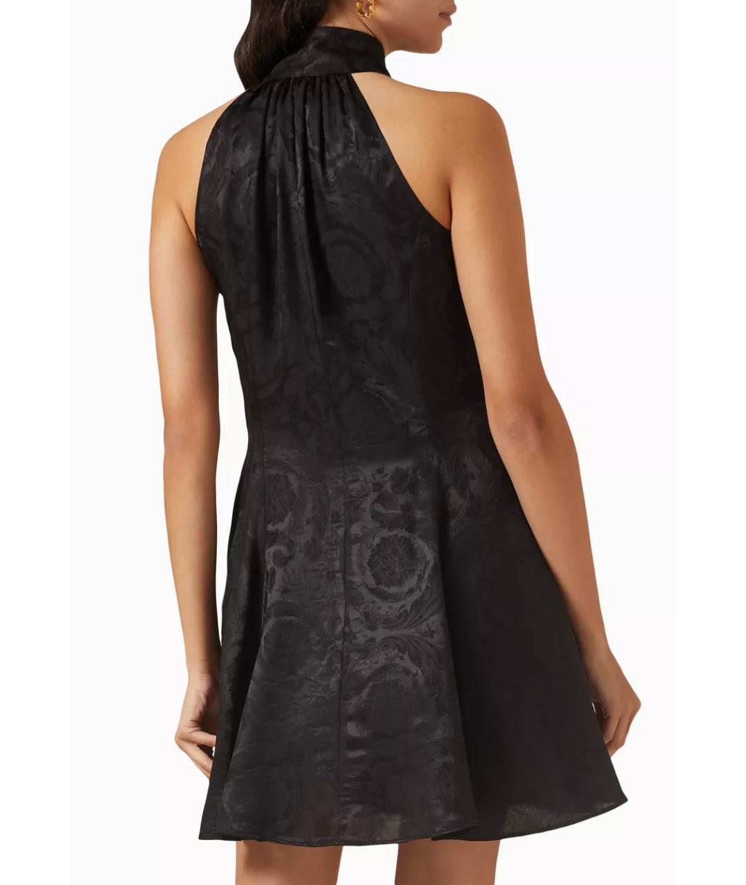 VERSACE Черное вискозное коктейльное платье, фото 6