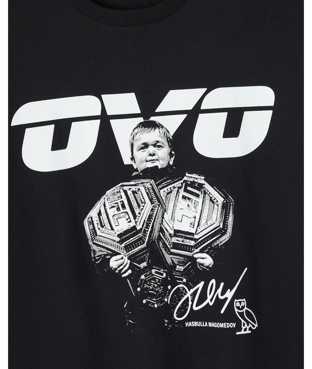 OVO by Drake Черная хлопковая футболка, фото 2